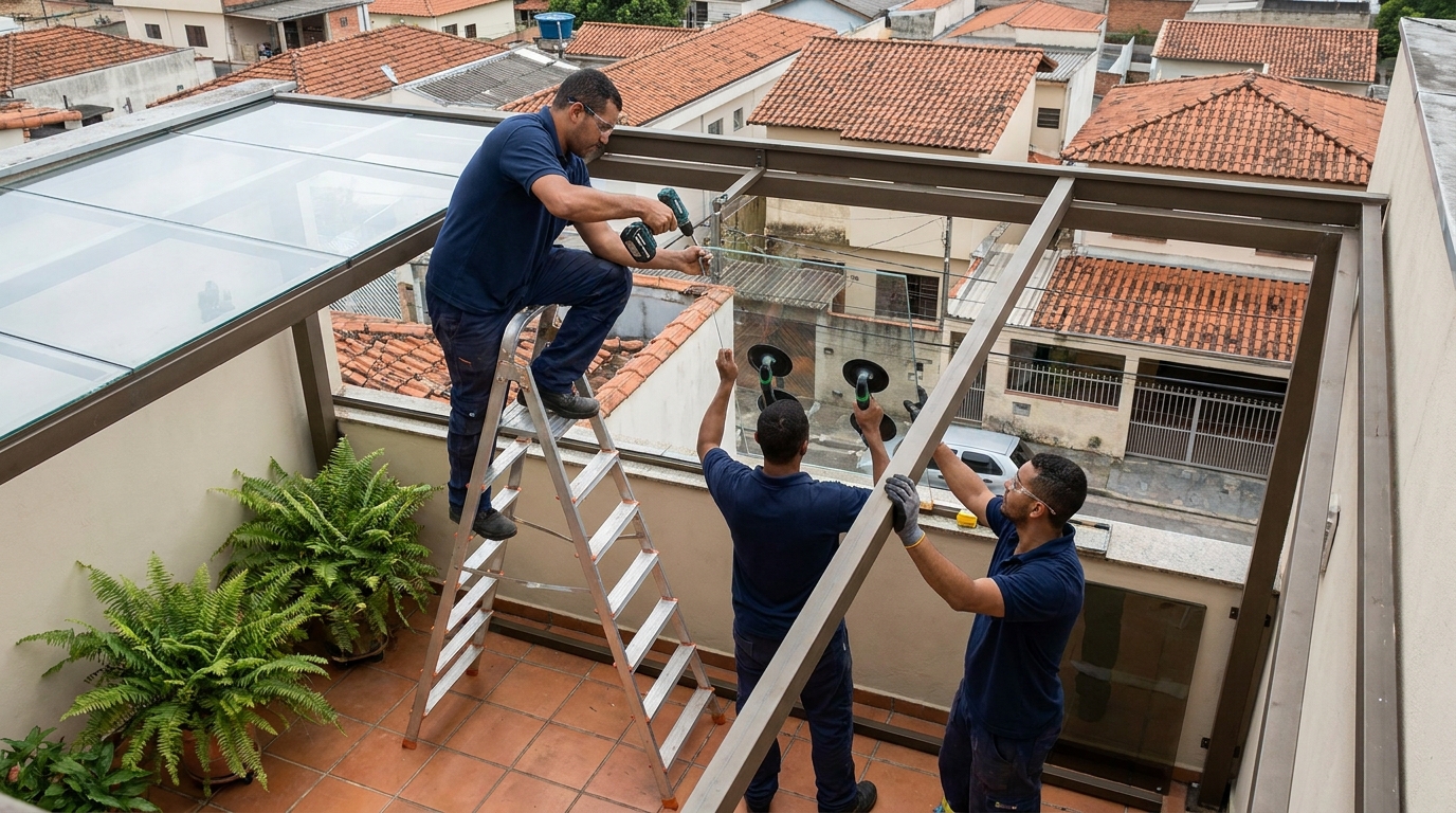 Cobertura de Vidro em Taubaté‑SP